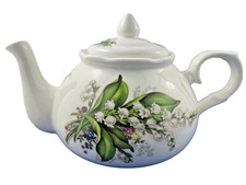 LILY OF THE VALLEY  FINE BONE CHINA MADE ENGLAND ADDERLEY  TEAPOT 6 CUP 44oz NEW