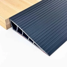 1" Rise 2 PCS Rubber Threshold Ramp for Doorways, 800 LBS Capacity, 39.4" Cuttab