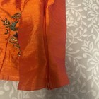 Saree Shirt Hand Embroidered Silk Orange Size M  — photo 9