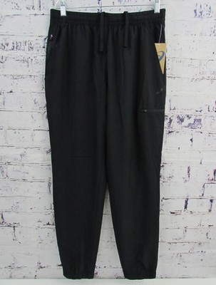 Asics Woven Leg Zip Pocket Jogger Pants Large Black Men's NWT.