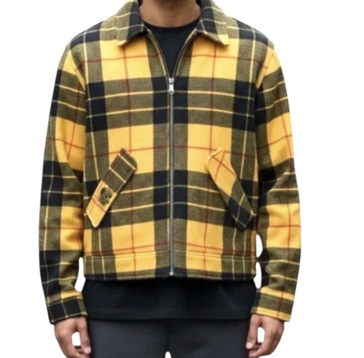 Urban Outfitters Brushed Plaid Flannel Zip Jacket Size Small NEW UNISEX