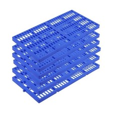 6 Packs Blue Plastic Floor Pallets Heavy Duty Stackable Storage Pads Waterproof
