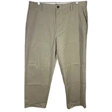 DOCKERS Mens D3 Easy Khaki Pants Tan Flat Front Straight Fit 36x30