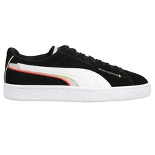 PUMA Suede Displaced Lace Up Youth Boys Black Sneakers Casual Shoes 384496-03
