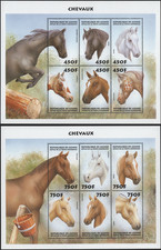 2 Foglietti "Cavalli", 1999 - Guinea - 2312-2323KB Mi ** [GUI16]