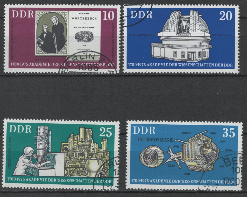 Briefmarken DDR Michel Nr. 2061 - 2064 Akademie der Wissenschaften gestempelt - Bild 1 von 1