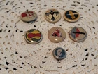 Vintage Kellogg's Pep WW2 US Military Air Squadron Pinback FDR Pin Lot Of 7