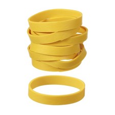 2.8" x 1/3" 50 Pcs Heavy Duty Yellow Elastic For Folders
