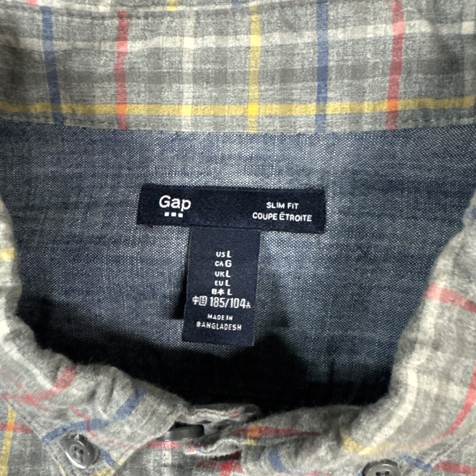 Gap Button Down Shirts Mens Large Multicolor Plai… - image 13