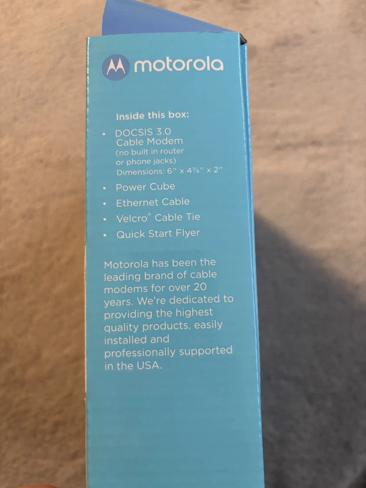 Motorola 8x4 Cable Modem Model MB7220, 343 Mbps DOCSIS 3.0 - Image 4 of 4