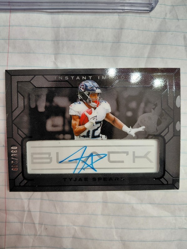 2024 Panini Black - Instant Impact Ink Tyjae Spears #III-TYS /249 (AU)