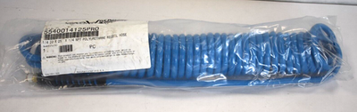 #ad Pro Source Coiled Self Storing Hose 1 4quot; ID 1 4quot; Thread 25#x27; Blue Polyurethane $26.10