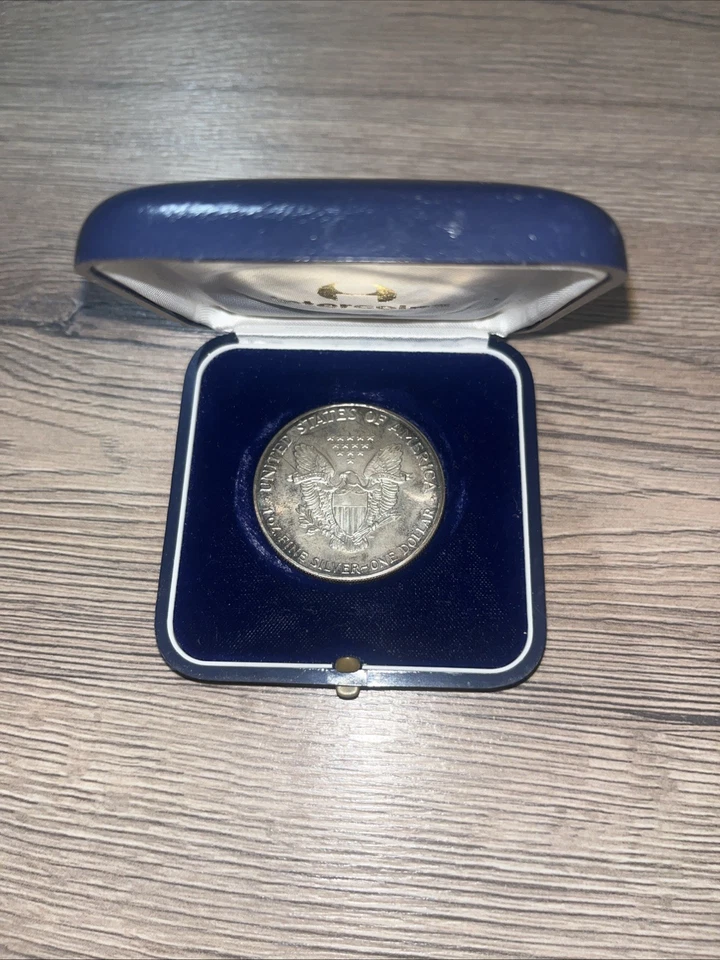MONETA USA STATI UNITI AMERICAN EAGLE 1 DOLLARO 1987 ONCIA ARGENTO 999 - Immagine 2 di 4