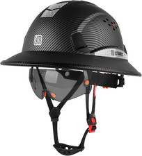 Full Brim Hard Hat with Built-In Visor, ANSI Z89.1 OSHA Approved Construction Sa
