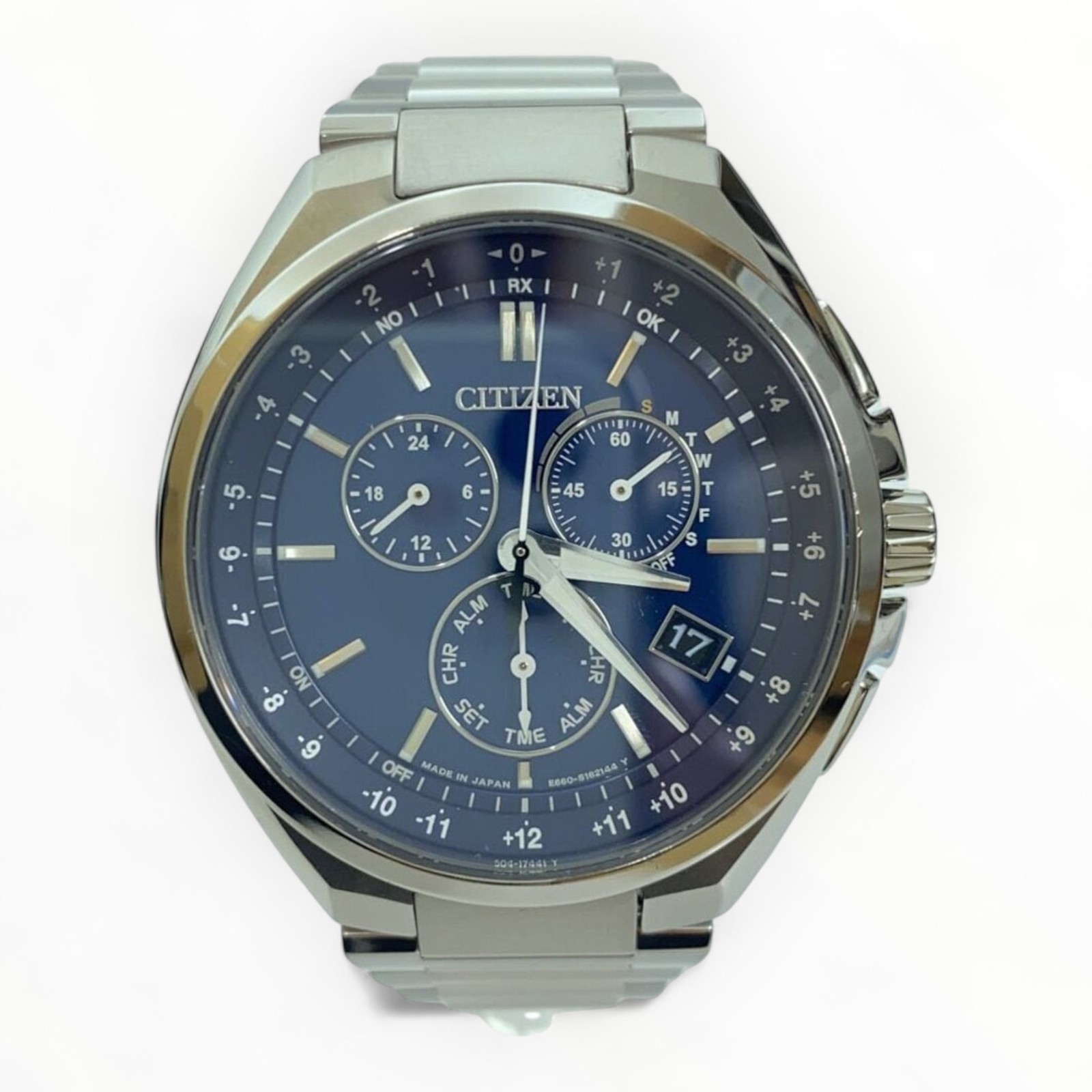 CITIZEN Eco-Drive Silver Solar Watch for Men Model E660-S118298 1.57