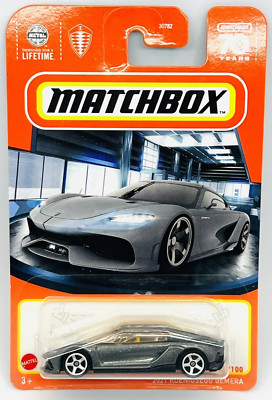 Matchbox Mattel 70th Anniversary Edition, 45 2021 Koenigsegg Gemera, grau, moc!