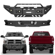 Textured Steel Front/rear Bumper Bar W/led Lights For Ram 2500/3500 2010-2018