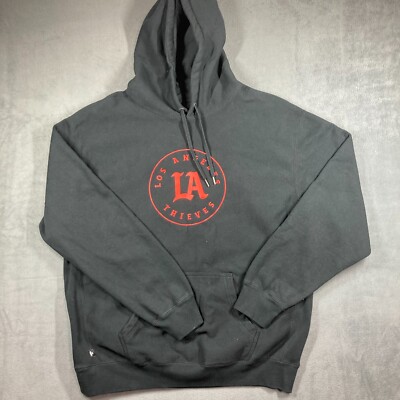 LA 100 Thieves Hoodie Mens Sz 3XL Los Angeles Black Cotton Drawstrings