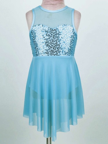 Girls Ballet Lyrical Dance Dress Contemporary Dancewear Sequins Dancing AU - Picture 143 of 165