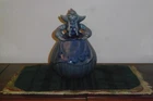 VTG. RED WING POTTERY BLUE "DUTCH GIRL" CERAMIC COOKIE JAR, Damaged/Repaired