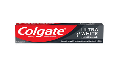 Colgate ULTRA WHITE with Charcoal Whitening Toothpaste 2.2 oz (62g)