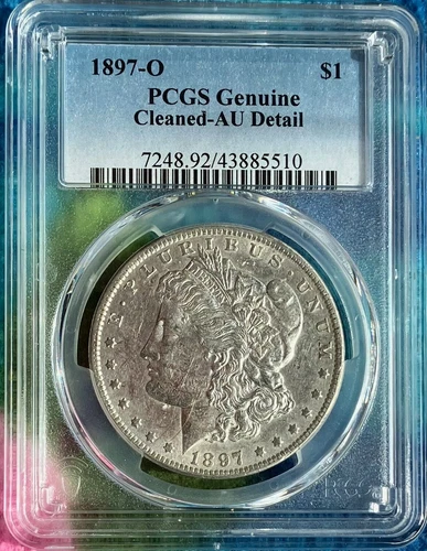 1897 O Morgan Silver Dollar -- PCGS Stated AU Detail, Cleaned