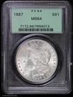 1887-P $1 Morgan Silver Dollar PCGS MS 64 | OGH VAM-12 Uncirculated UNC BU