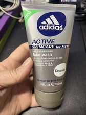Adidas ACTIVE SKINCARE For MEN Daily Energizing Face Wash 5oz / 150ml NEW (Y25)