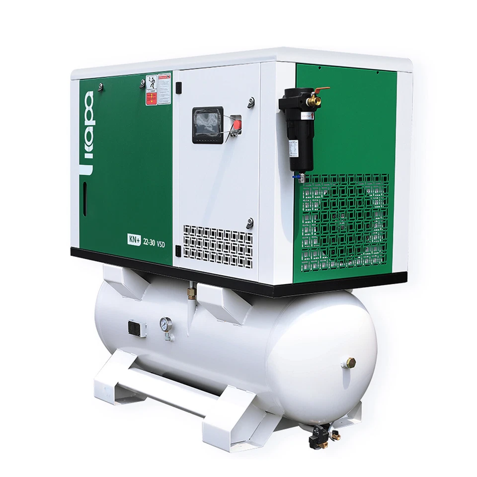 Compresor de aire de tornillo rotativo 30HP 435Psi 57CFM 480V-3P+ secador de aire+tanque de 120 galones Foto 2 de 4