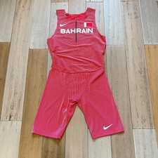 Nike Pro Elite Bahrain Team Issue PE Tracksuit Speed Suit Men s CI6347-657 Sz M