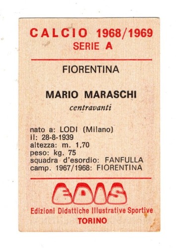FIGURINE CALCIO EDIS SERIE A 1968-69 RETRO ROSSO SCEGLI DALLA LISTA - Picture 83 of 269