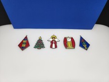 Vintage Stained Glass Sun Catcher Ornaments 3" Christmas Lot Of 5