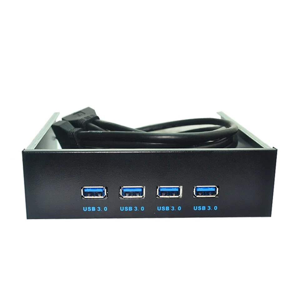XT-XINTE 19Pin auf USB 3.0 Hub Anschluss 4Ports USB3.0 PC Front Panel Halterung Neu - Bild 4 von 4