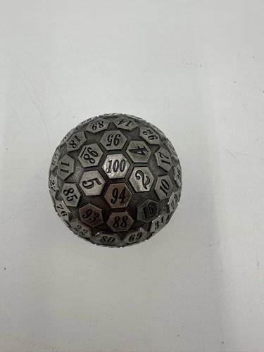 Solid Metal d100 Die | Dungeons and Dragons | 100 Sided Dice | DnD Dice