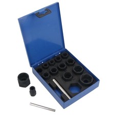 15pc 3/8" 1/2" Dr Bolt Nut Twist Socket Wheel Lock Nut Remover Extractor 9-27mm