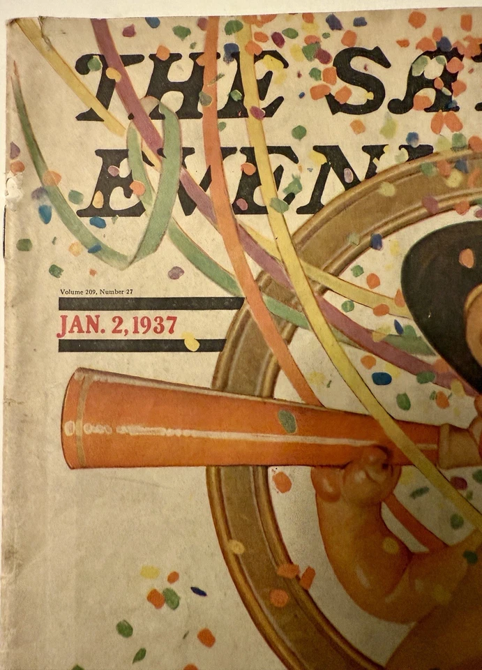 Vintage & Pristine 1937 “The Saturday Evening Post” New Year’s Day Issue - Image 2 of 4