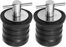 Anxingo 2 Pcs 1-1/4 Inch T-Handle Drain Plug, Twist and Seal Design, Rubber P...