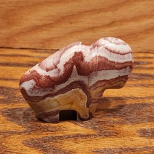 Rainbow Rhyolite Buffalo Bison Zuni Fetish Ro...