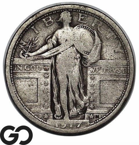 1917 Standing Liberty Quarter, Type 1