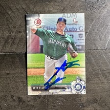 Seth Elledge Signed In Person Auto 2017 1st Bowman Seattle Mariners RC