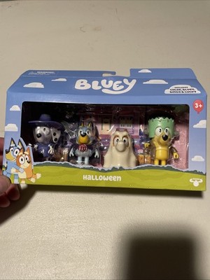 Bluey Halloween Figure Pack 4 Set Moose Toys Bingo Chloe Lucky Vampire Ghost Lot