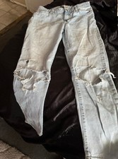 Forever 21 Distressed Jeans   Straight Leg Size 11/12, Girls