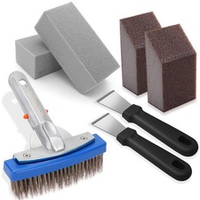 Pumice Stone for Pool and Stainless Steel Pool Brush Kit to Reomve Erase Rust...