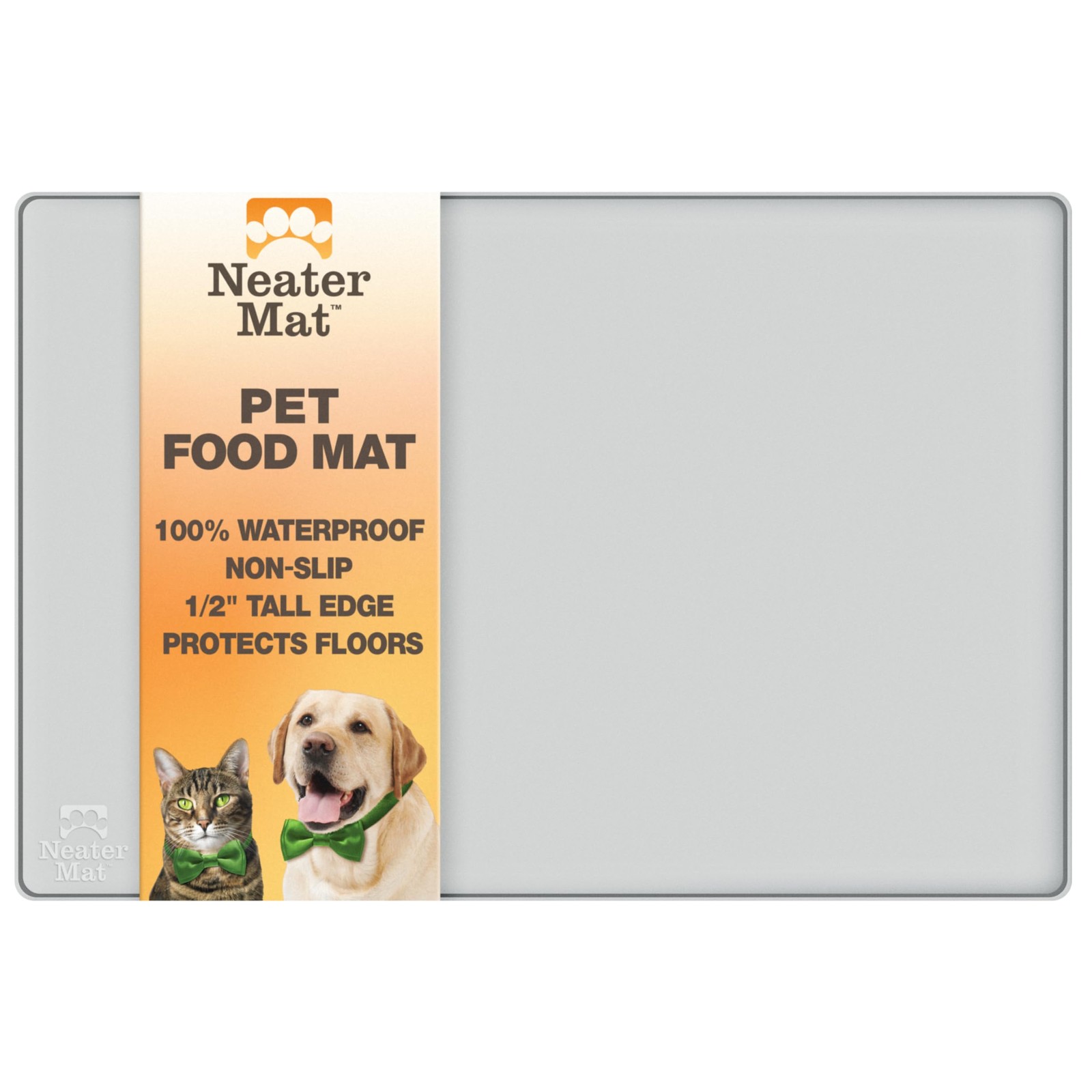 Neater Mat Pet Mats for Food and Water, Cat & Dog Bowl Mat Waterproof Silicon...
