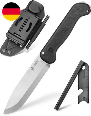 Nedfoss Berglöwe II Survival Messer, 11.5Cm 14C28N Stahl Full Tang Outdoor Messe