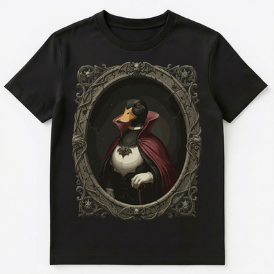 Duck Lover Vampire Dracula Portrait Gothic Fantasy Unisex T-Shirt