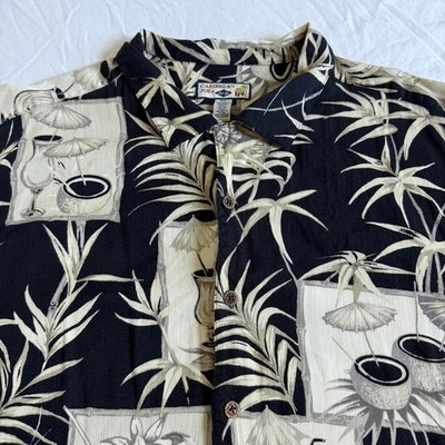 Caribbean Joe Tropical Hawaiian Button Up Shirt 3XL