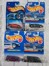 Hot Wheels Lamborghini Diablo Lot of 4 Blue Cards 227, 2 946 and 203 FinalRun