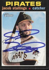 2020 Topps Heritage Jacob Stallings Auto Pittsburgh Pirates #221 Card Signed