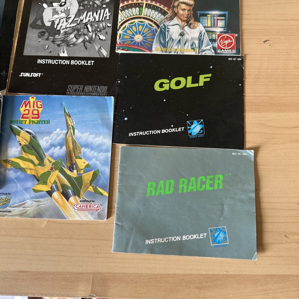 Lot De 8 Manuels D'instructions NES (Nintendo) Dont Gauntlet 2 - Occasion